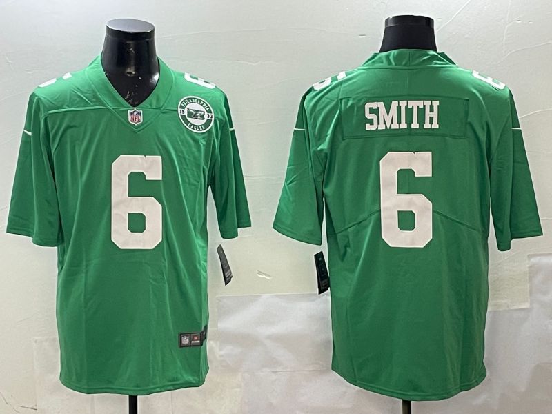 Men Philadelphia Eagles 6 Smith Green 2025 Nike Limited NFL Jersey style 3
